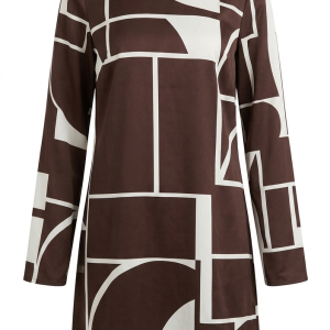 printed tunic mini dress